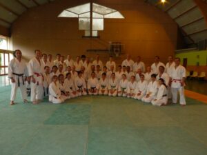 Le groupe Adultes avec Romain LAFITTE, Bernard BILICKI et Sensei HOSHIRO